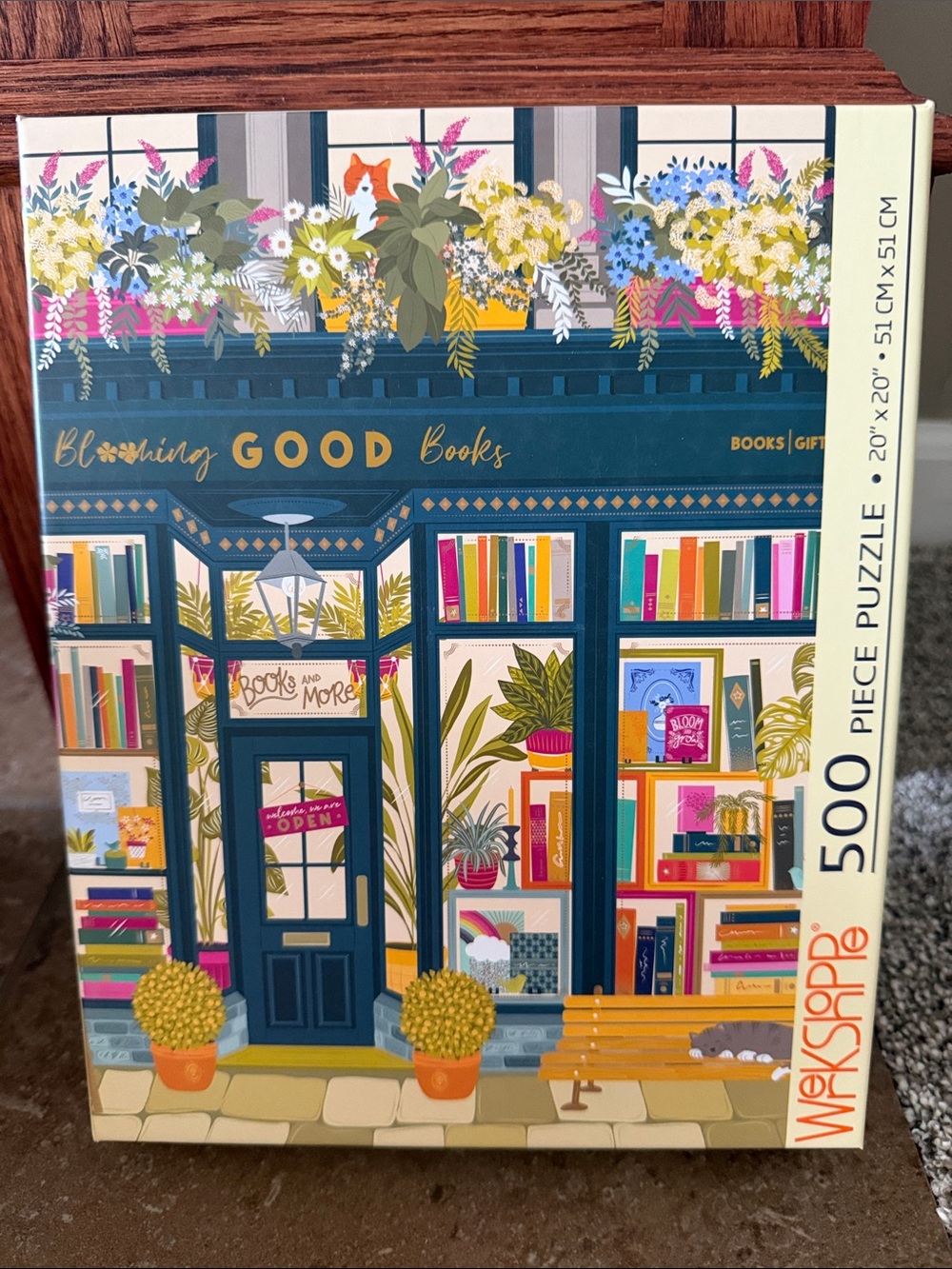 Werkshoppe 500-Piece 'Blooming Good Books' Bookshop Puzzle